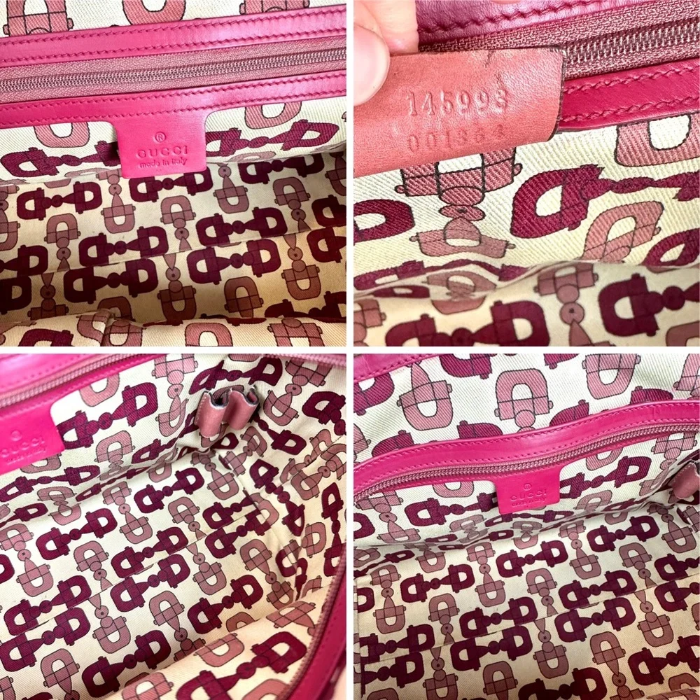 GUCCI pink magenta guccissima leather shoulder bag - Picture 13 of 16